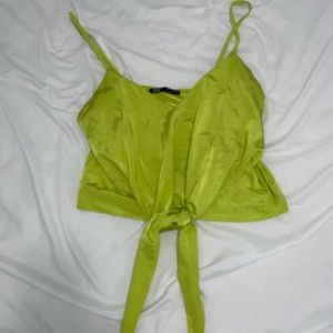 Zara Neon Crop Top - Front Tie